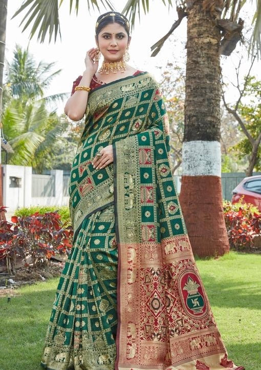 Premium Brown Banarasi Art Silk Saree | Al Amaan Collection