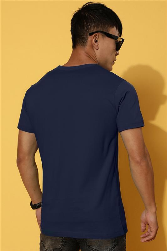 Always Believe Navy Regular Fit Printed T-shirt