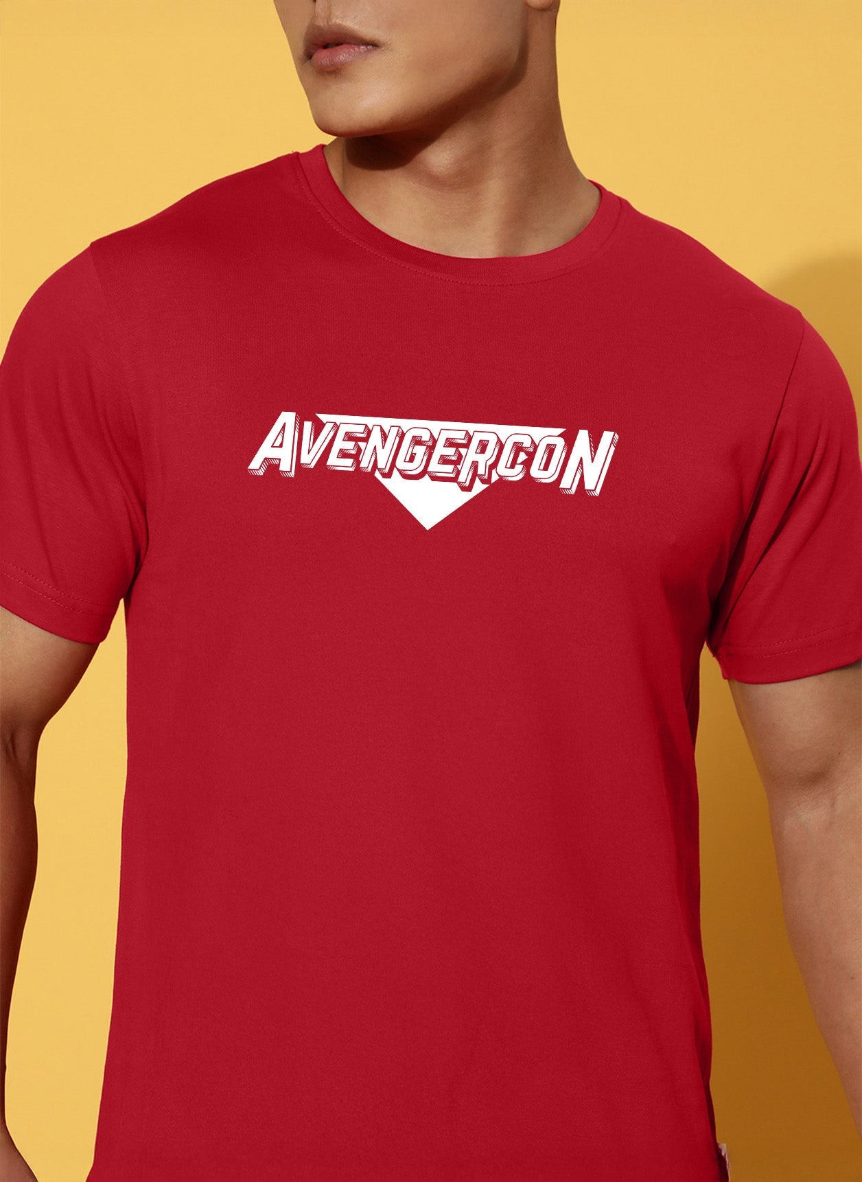 Avengercon Red Regular Fit Printed T-shirt