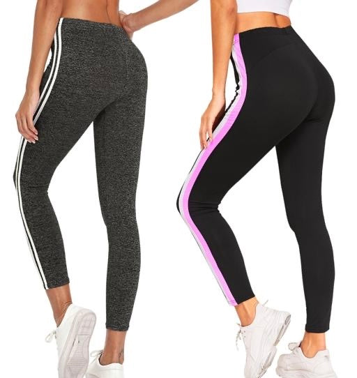 Navy Blue Activewear Jegging with White Double Stripes GOLD COLLECTION Fashion