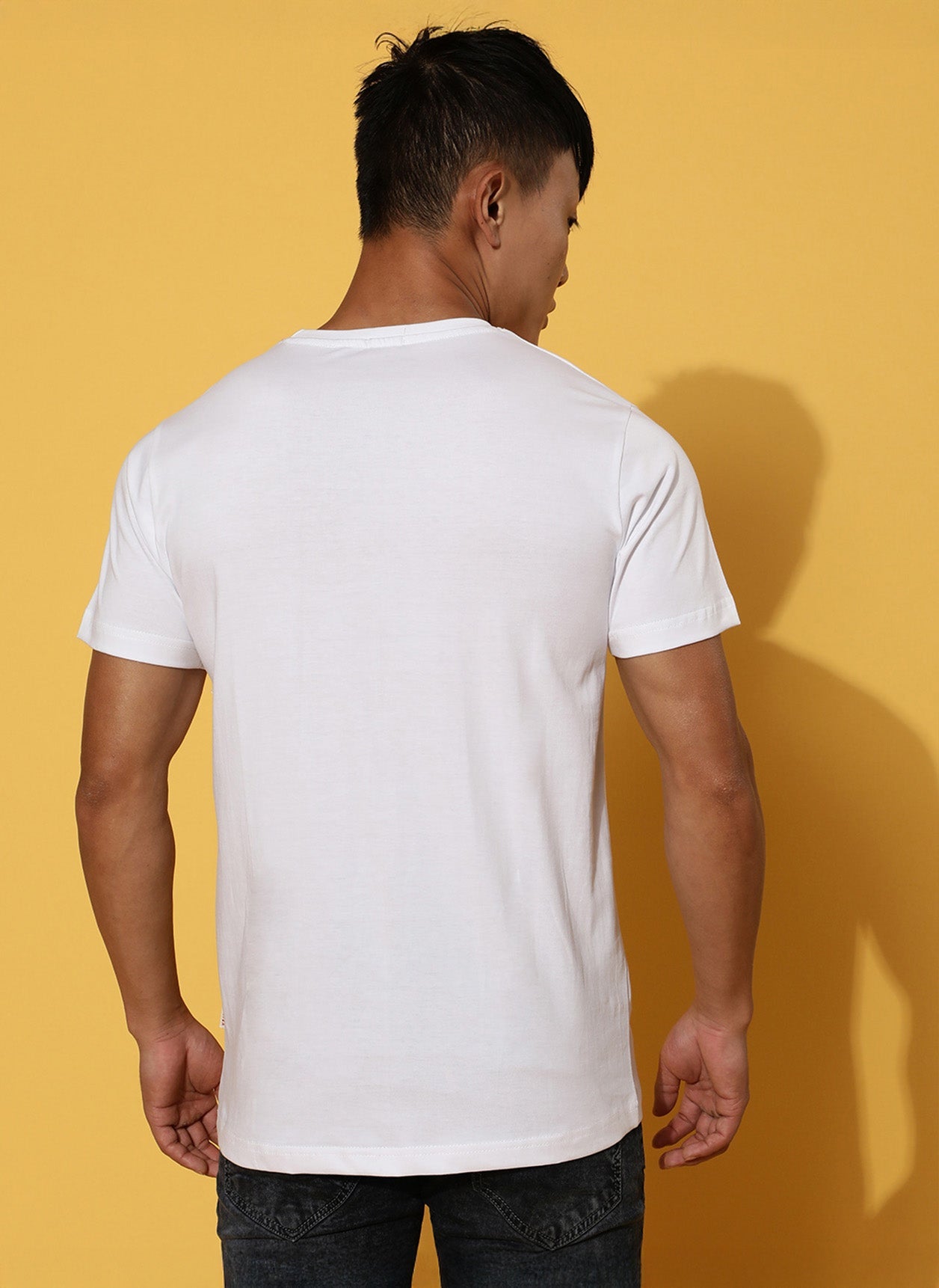 Black Panther White Regular Fit Printed T-shirt