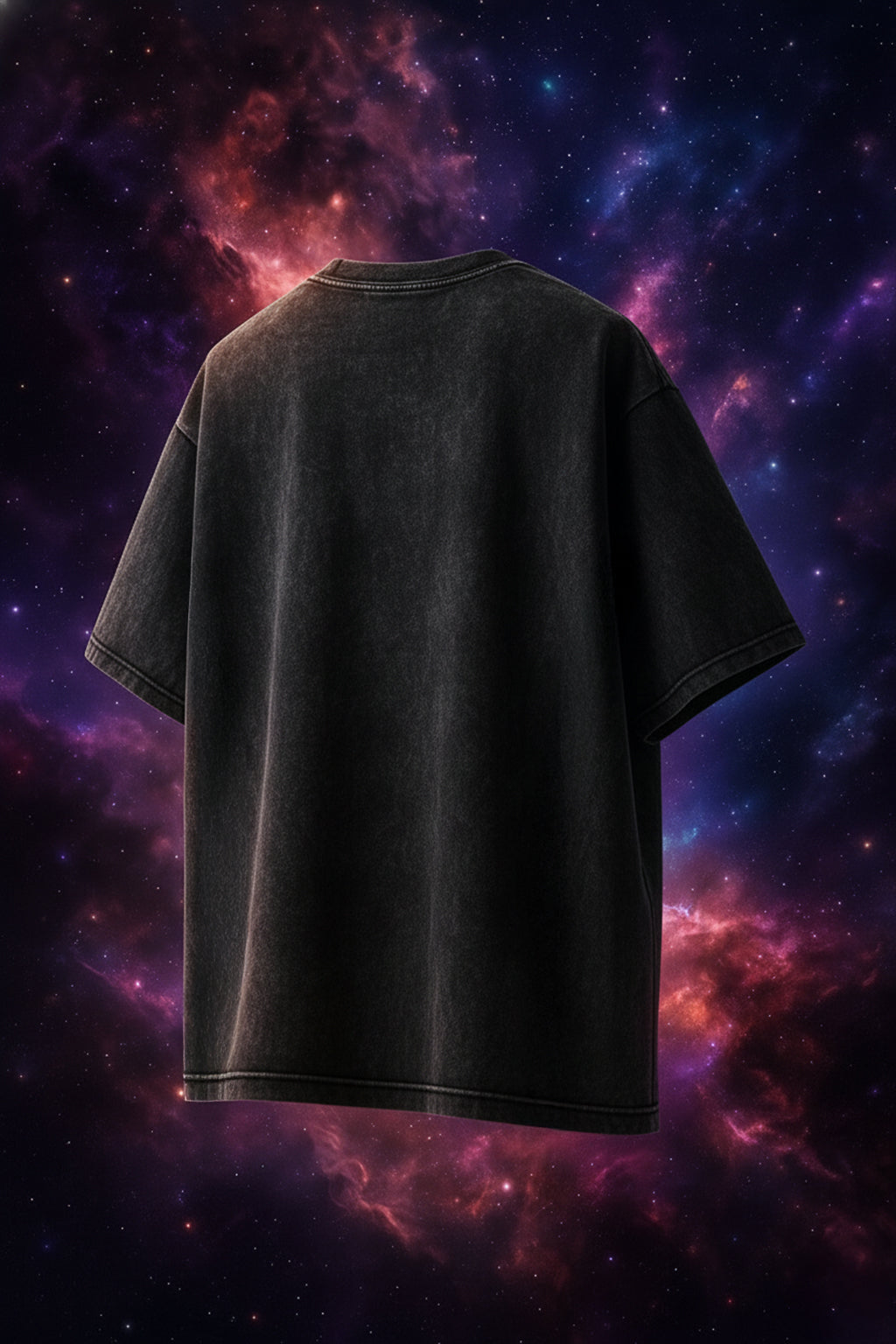 Black Plain Oversized Acid Washed Exclusive T-shirt