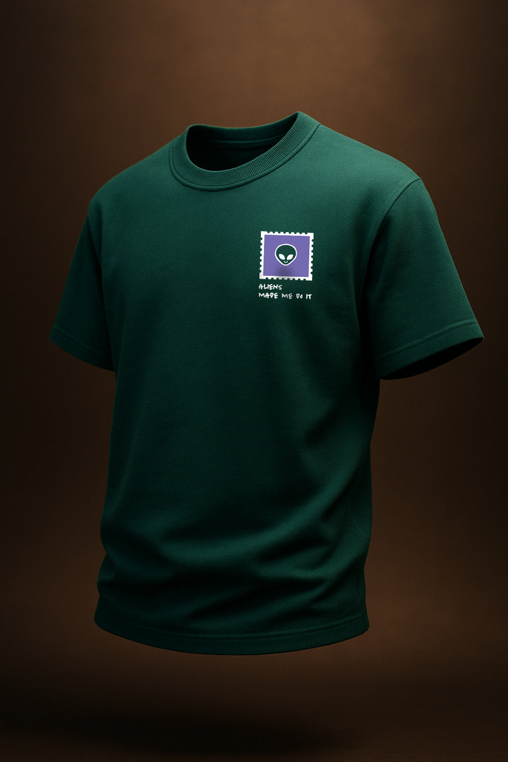 Aliens Green Regular Fit Printed T-shirt