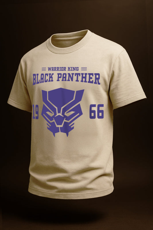 Black Panther Swanwhite Regular Fit Printed T-shirt